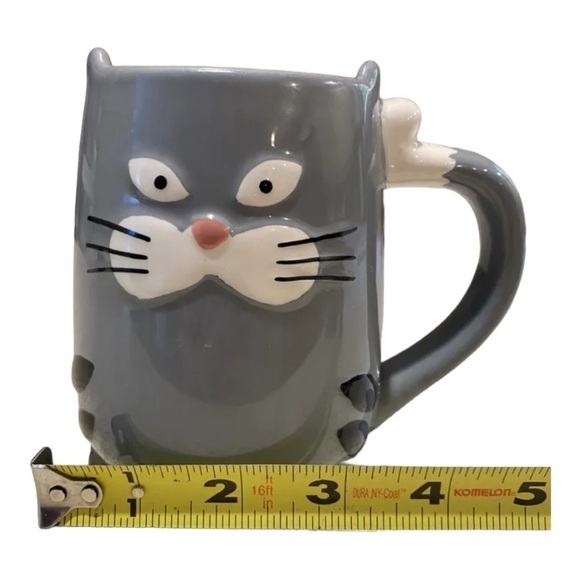 3D Kitty Cat Ceramic Coffee Mug Tag Grey Feline Friend
Animal Beverage Cup/Mug - Picture 8 of 10